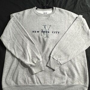 Fruit of the Loom Gray New York City Crewneck Sweater